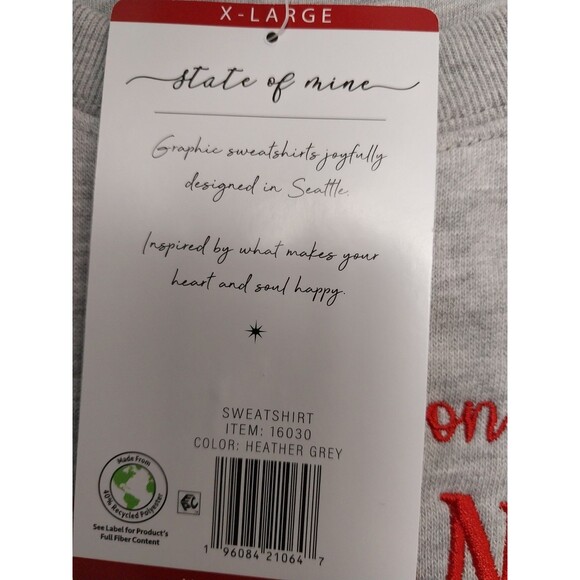 State of Mine Women's Pullover Cozy Warm Holiday Sweatshirt Sz XL Candy Cane Co - Picture 14 of 16